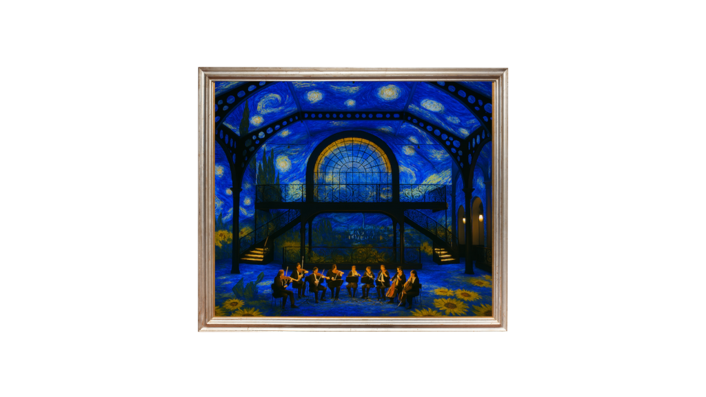 "Vue plongeante sur la foule et les jeux de lumière – expérience musicale immersive Vibes"