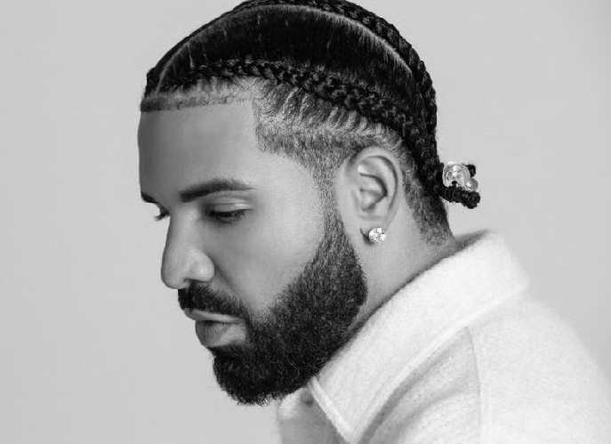 > "Portrait d’un artiste variété internationale avec tresses plaquées décorées et manteau clair en laine, profil élégant – visuel stylisé Vibes Concert"